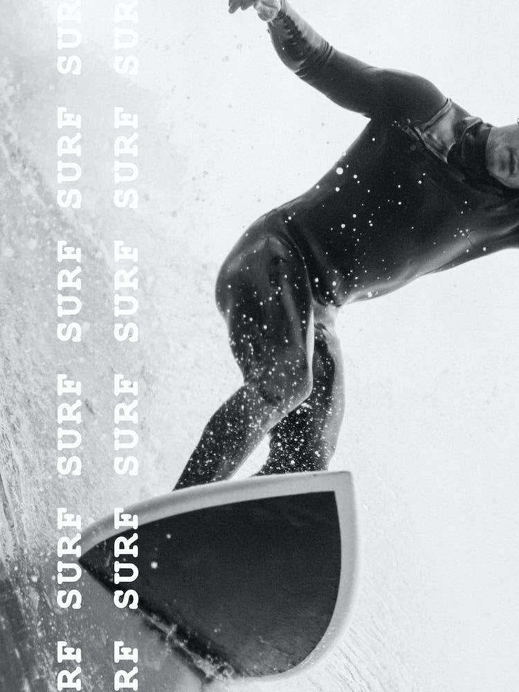 Surfer Riding A Wave