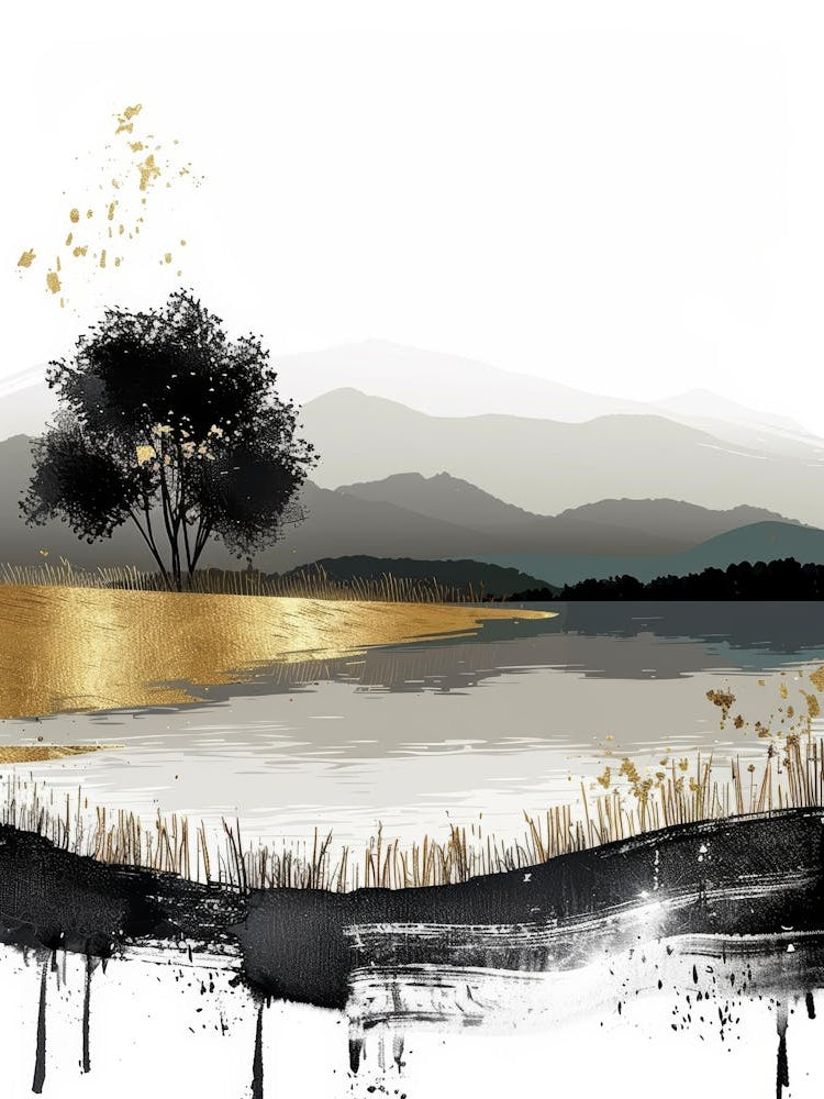 Gold And Black Canvas Print 72