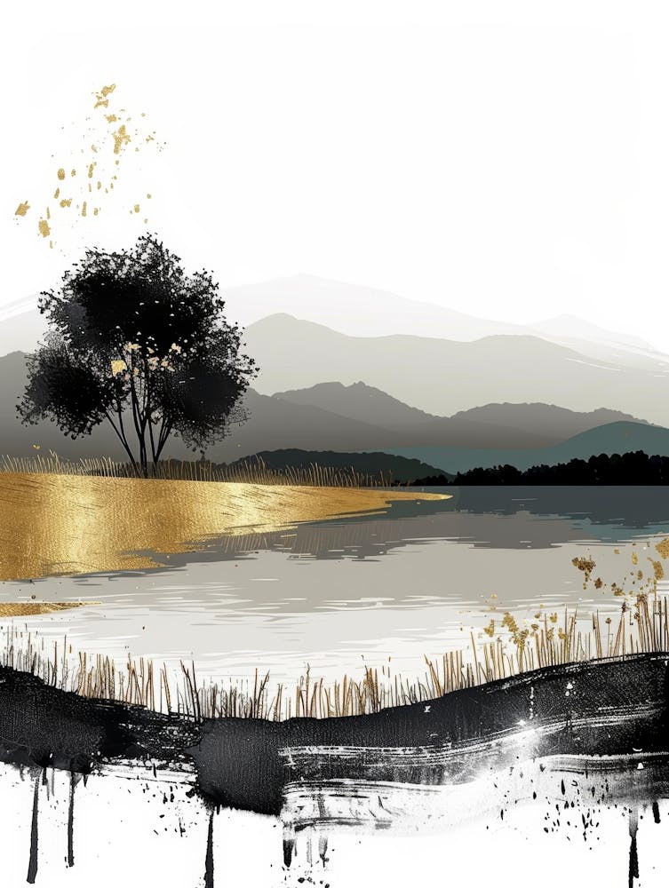 Gold And Black Canvas Print 72