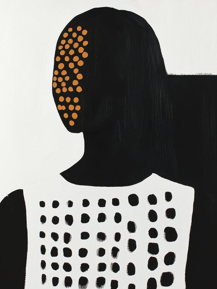 Black And Orange Polka Dots