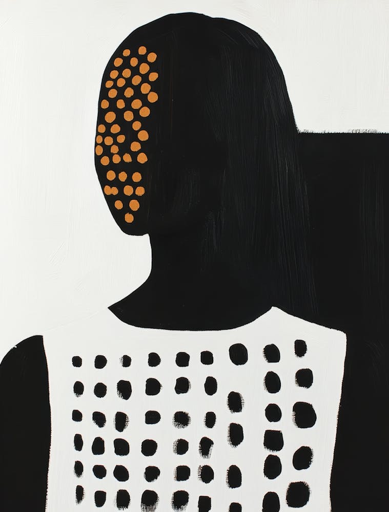 Black And Orange Polka Dots