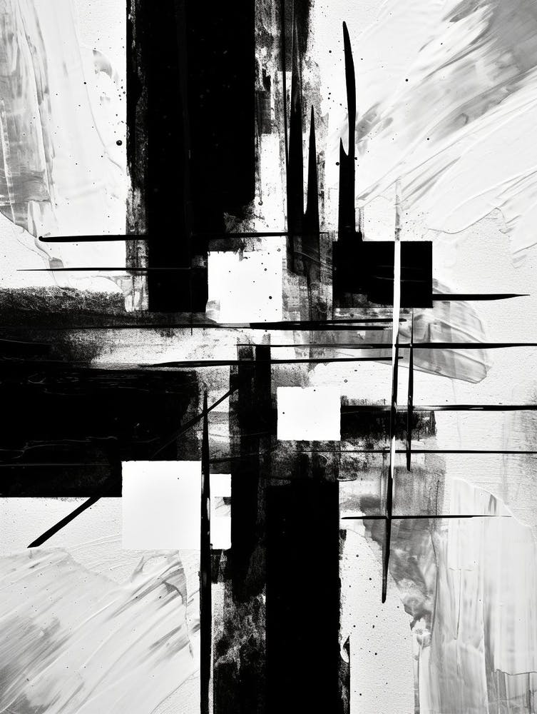 Echo Abstract Black And White 3