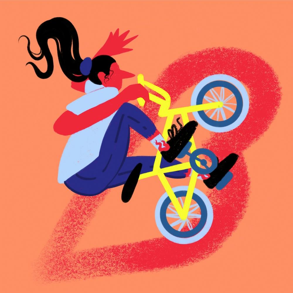 Bmx Girl Square