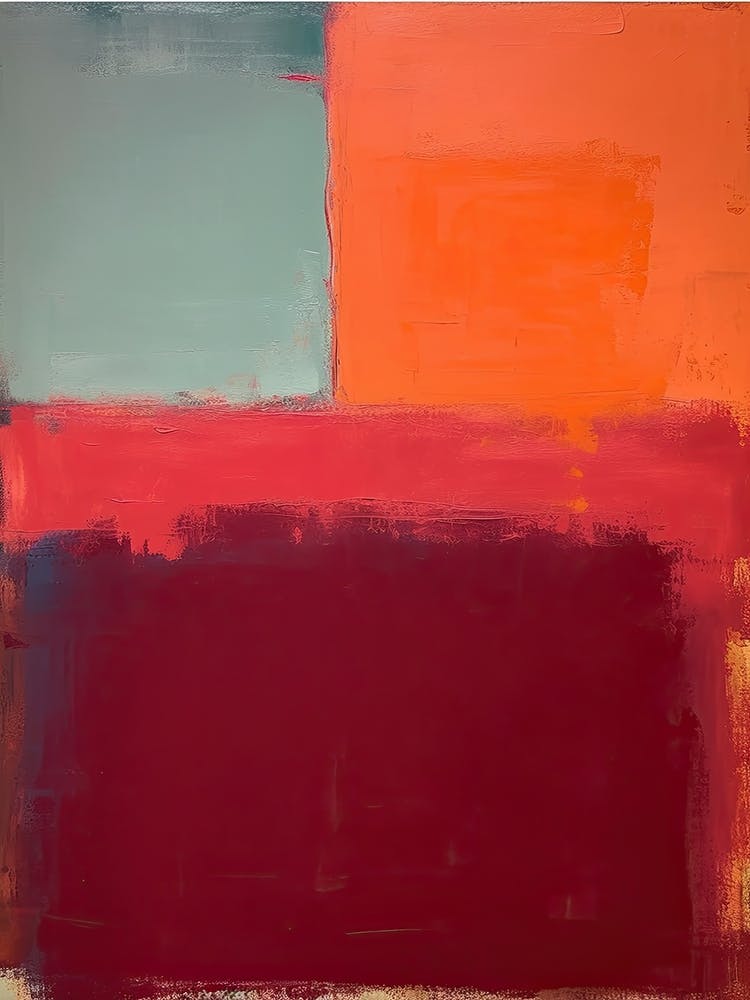 Orange And Red Abstract Painting 1