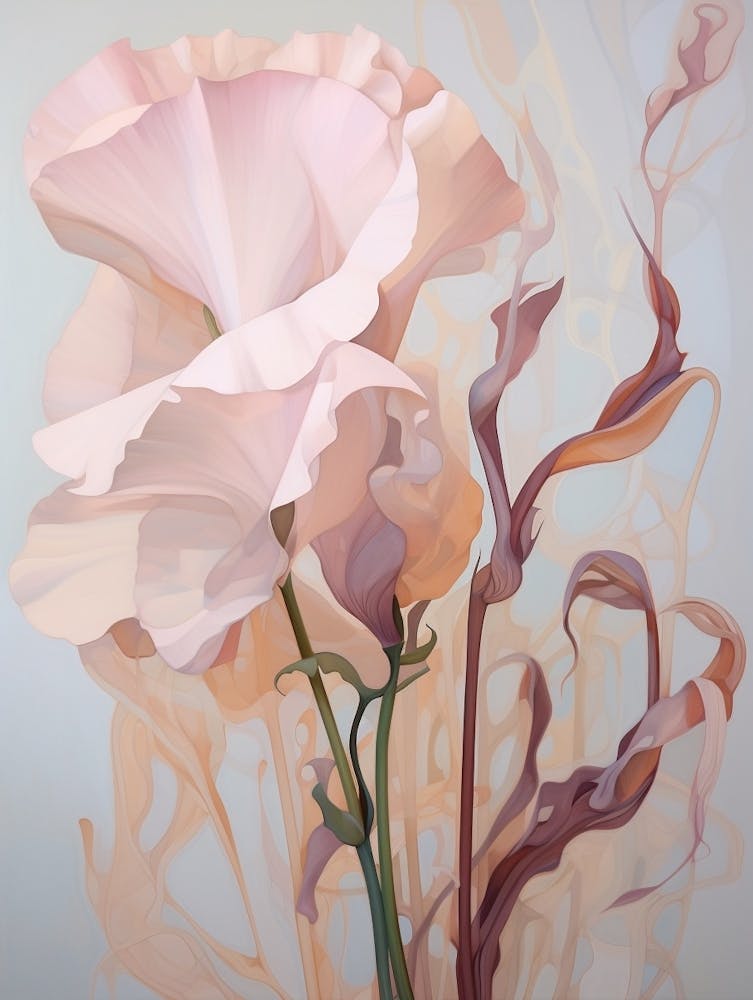 Floral Illustration Sweet Pea 1