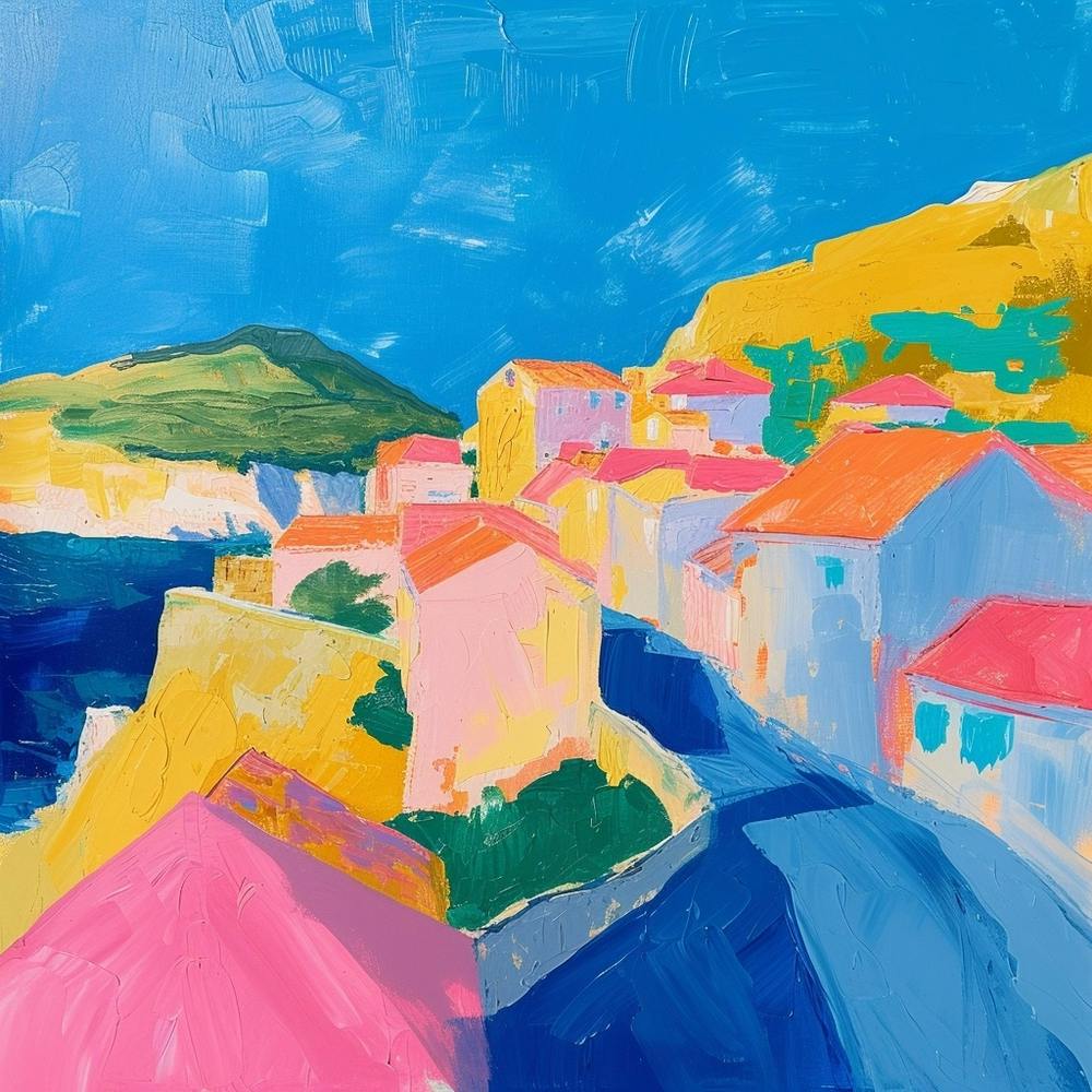 Abstract Travel Collection Dubrovnik Croatia 4
