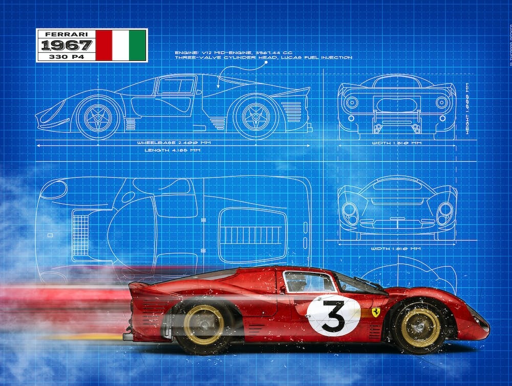 Ferrari 330 P4, Blueprint