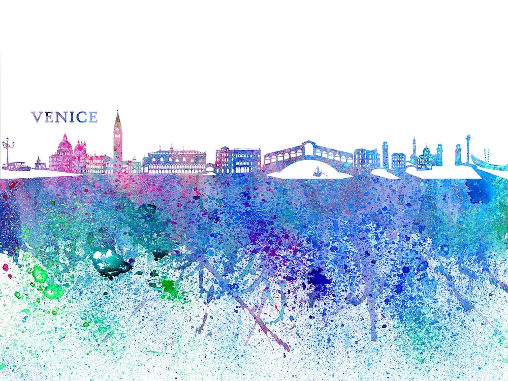 Venice Italy Skyline Splash