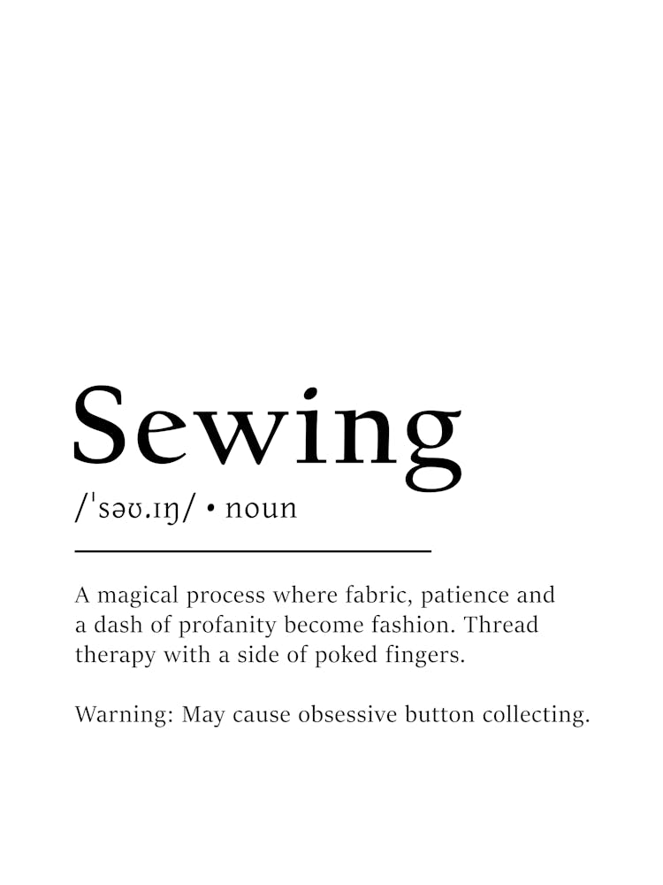 Sewing Definition Poster - Dictionary