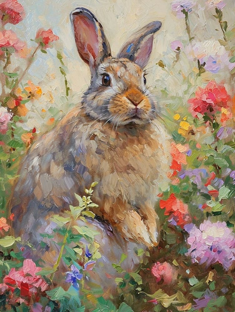 New Zealand Rabbit Painting 4