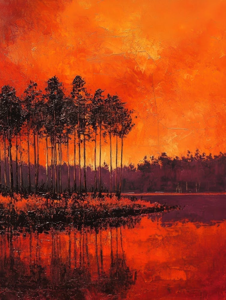 Sunset Over The Lake 13