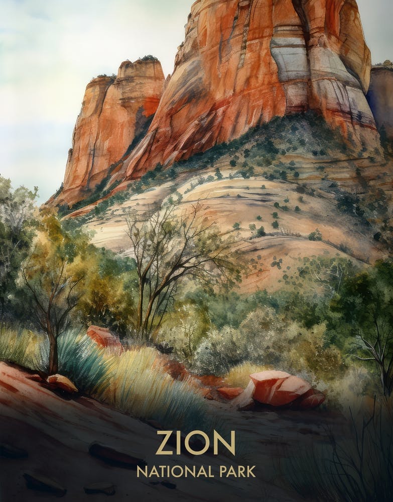 Zion National Park Vintage Travel Poster 5