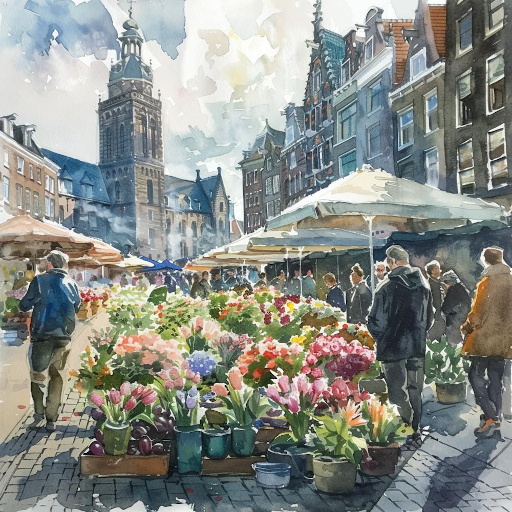 The Bloemenmarkt (Flower Market) Amsterdam Series