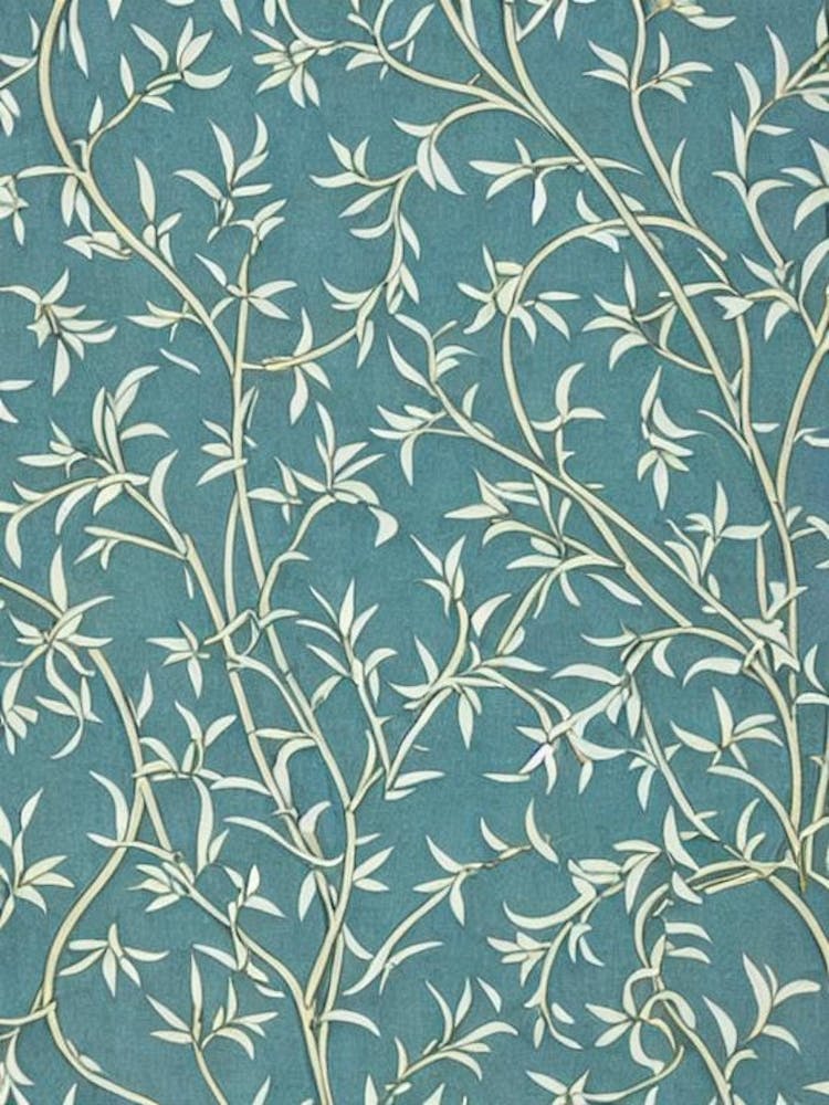 White Fir tree Vintage Botanical