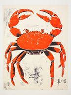 Crab, Woodblock Animal  Drawing 2