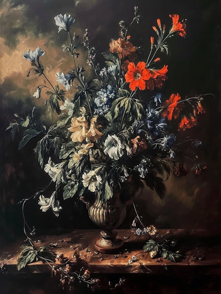 Baroque Floral Still Life Veronica Flower 3