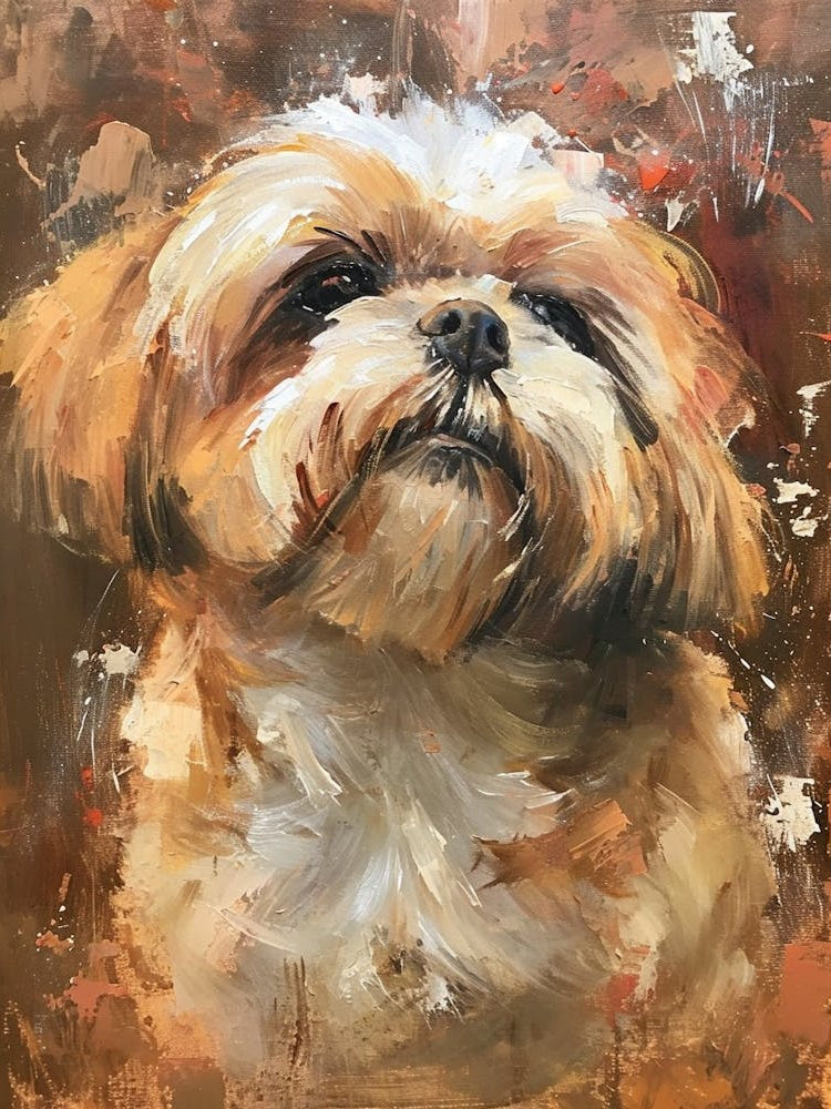 Shih Tzu Acrylic Painting 7