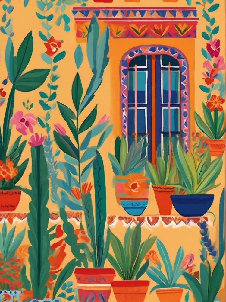Mexican Garden Colorful facade
