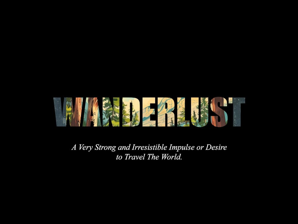 Wanderlust Poster Retro Wooded Pines 4