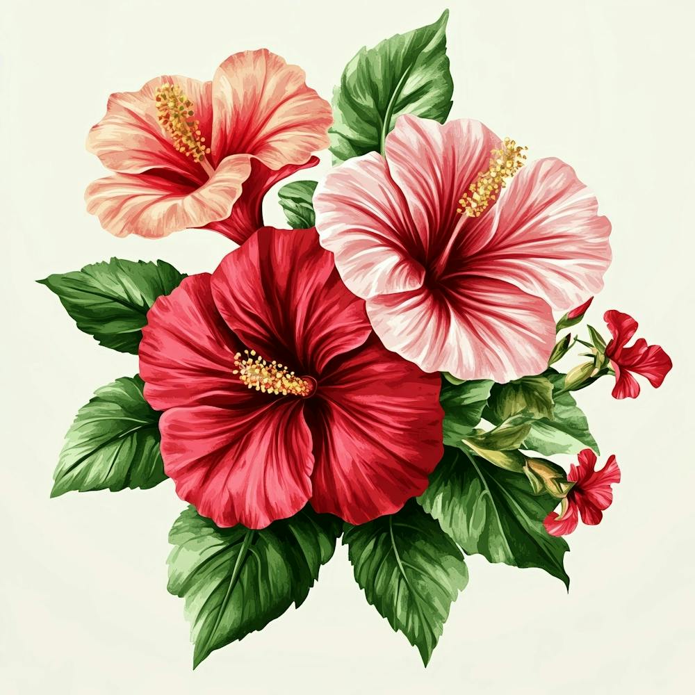 Hibiscus Flowers Art 2
