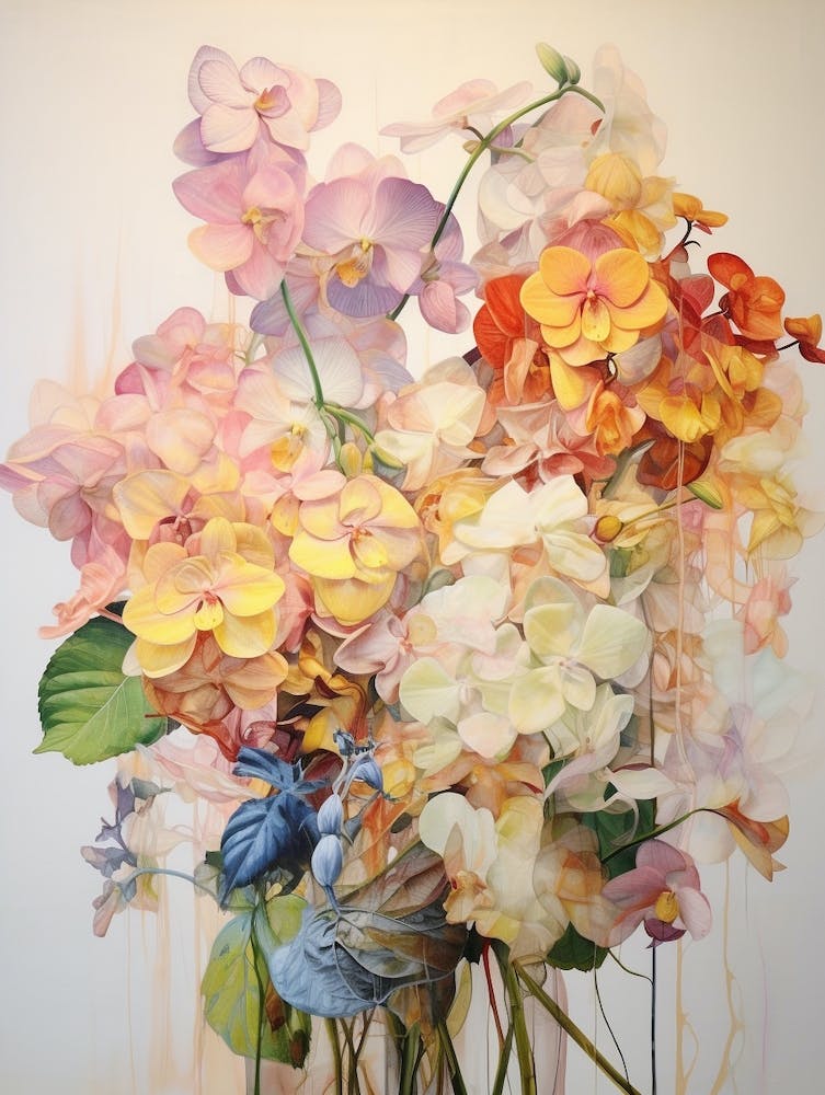 Abstract Flower Painting Hydrangea 2