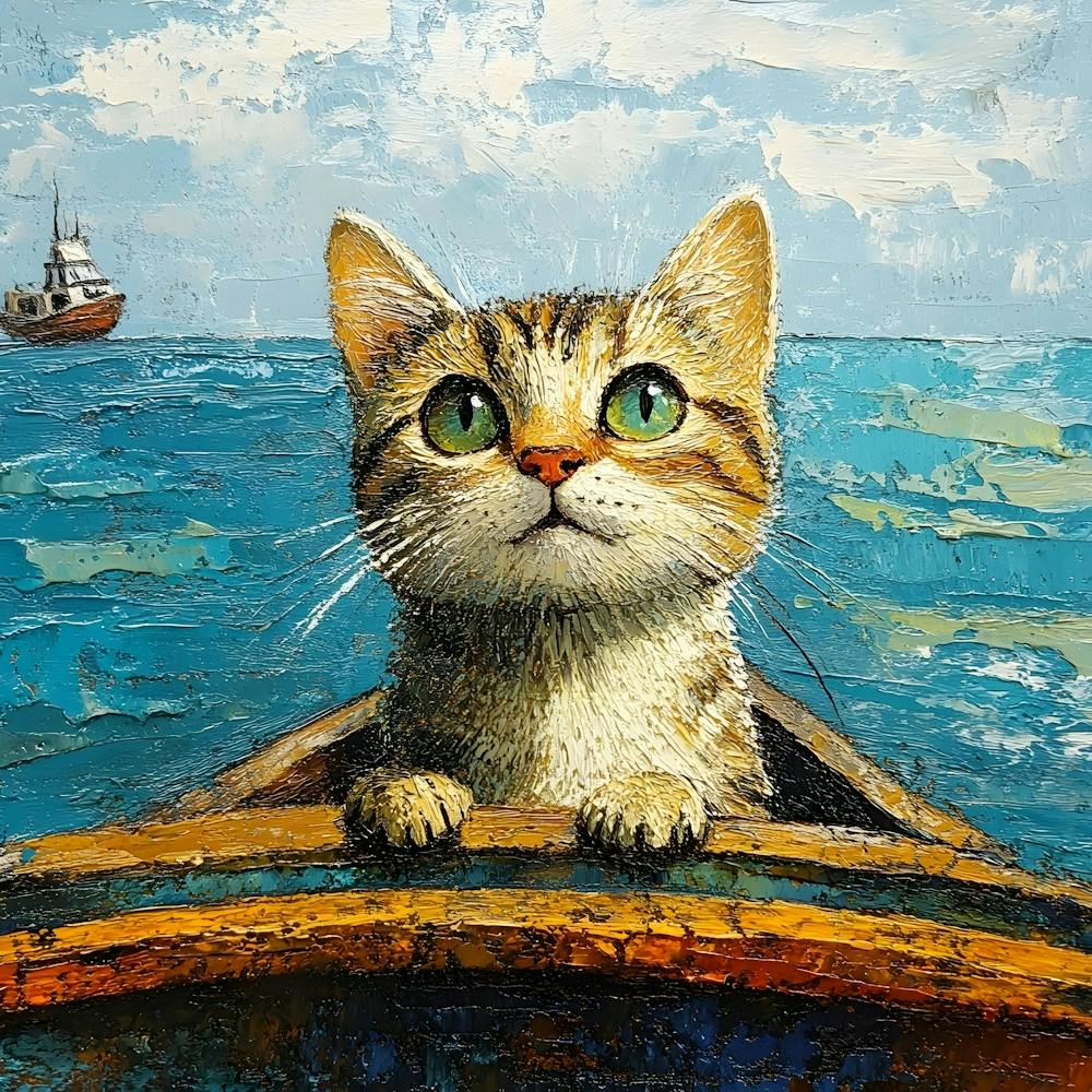 Cat On A Boat 1