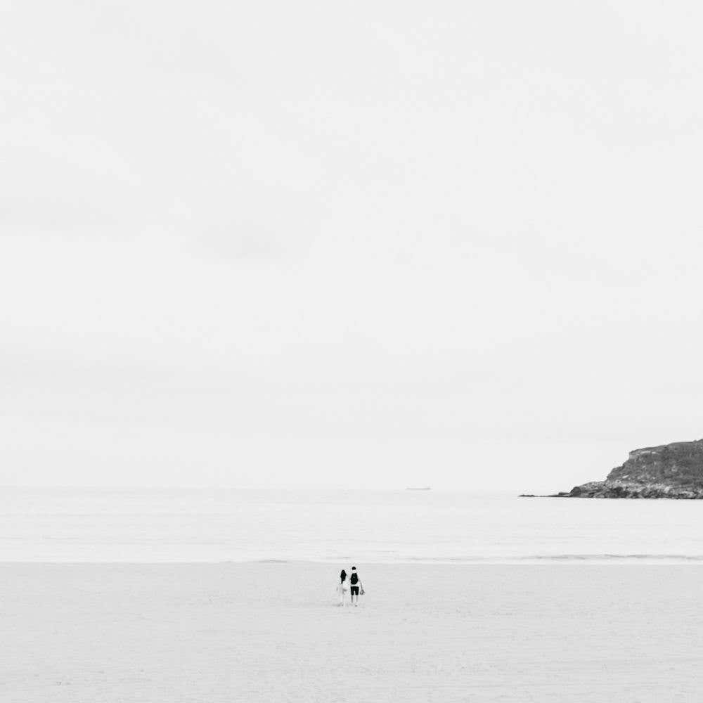 A Lovers Walk, Black And White St Sebastioan, Spain Square