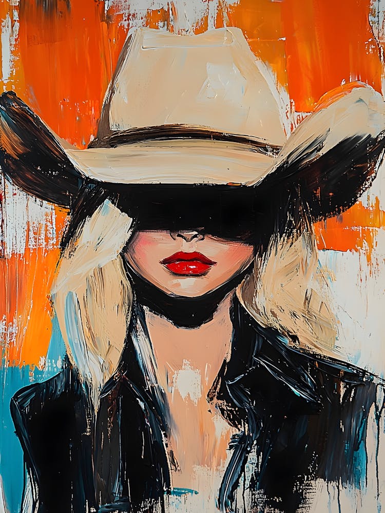 Cowgirl mit Cowboyhut