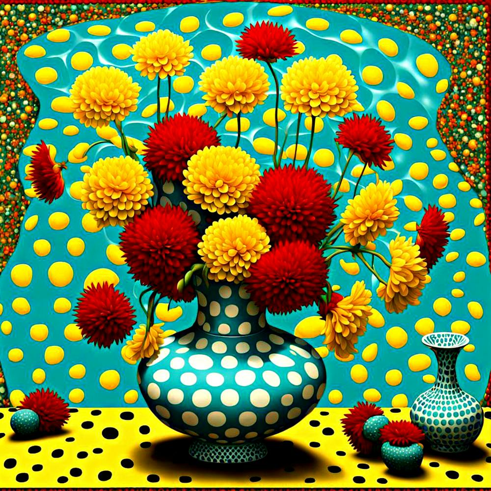 Red And Yellow Vased Flowers 7