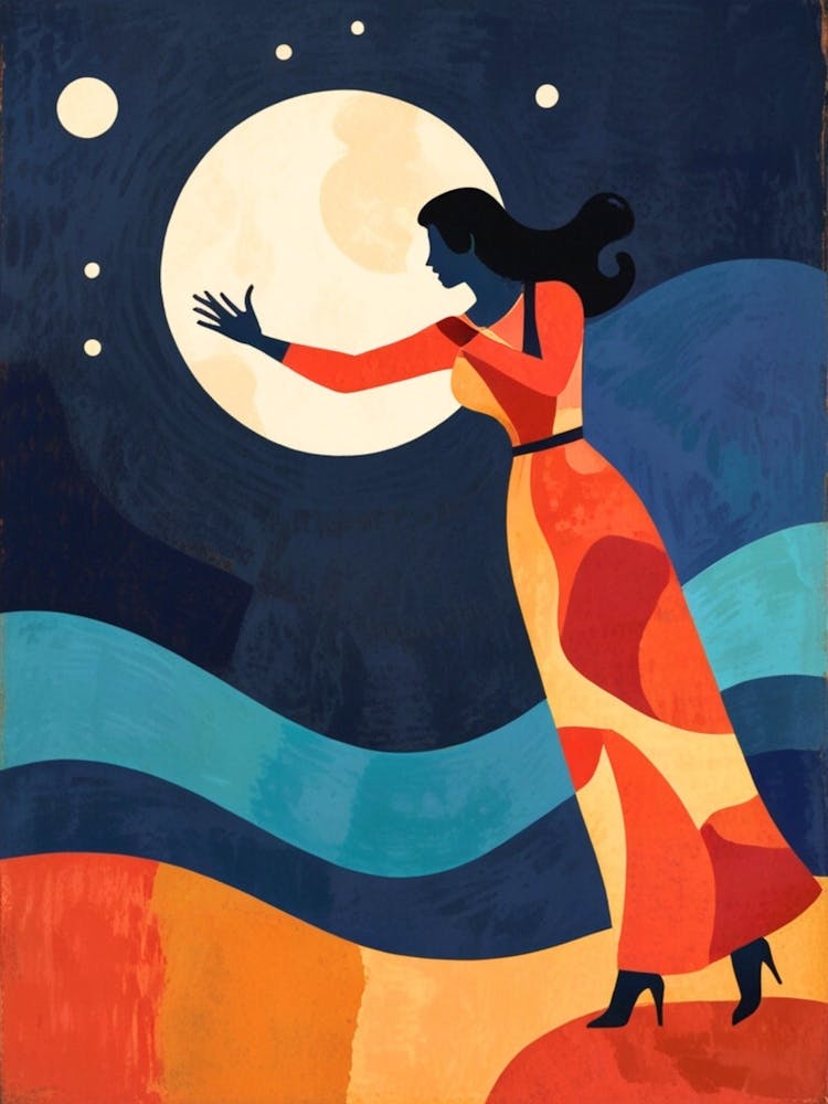 Woman In The Moonlight 2