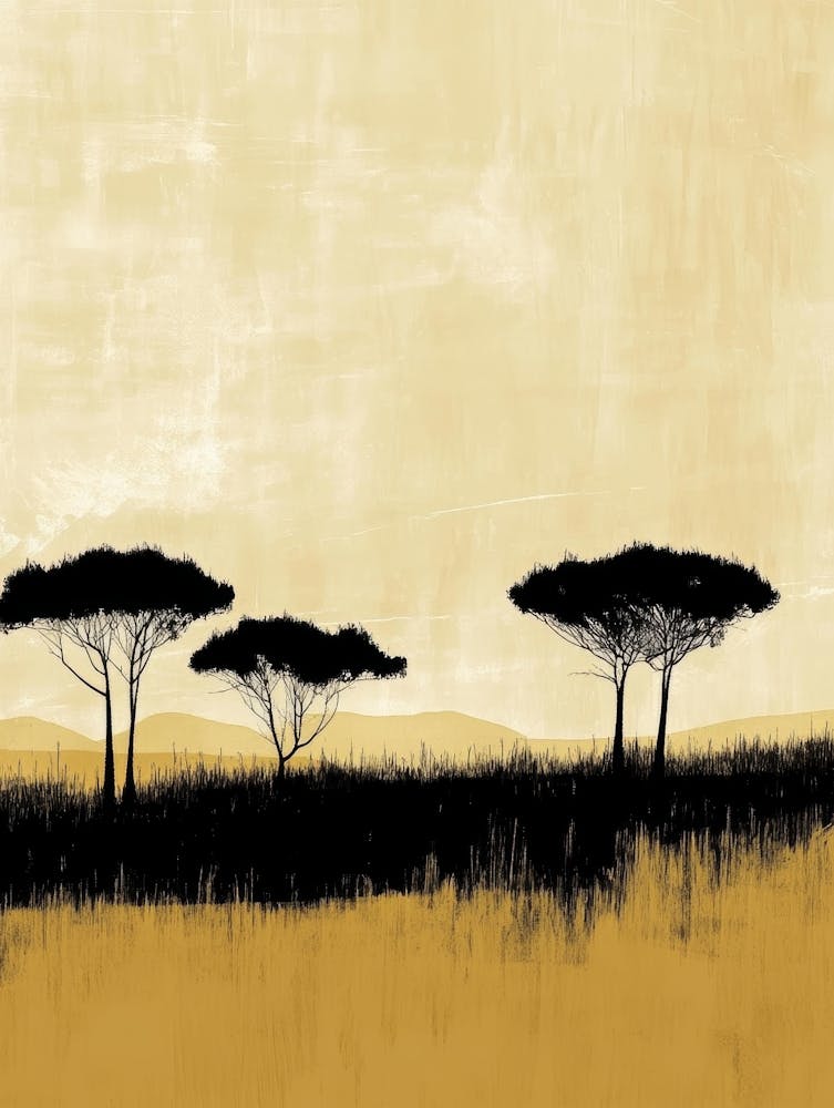 Acacia Trees Canvas Print