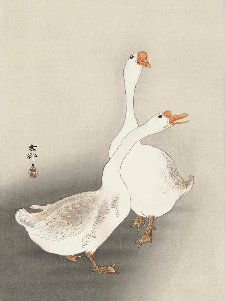 Two Geese (1900 1930), Ohara Koson