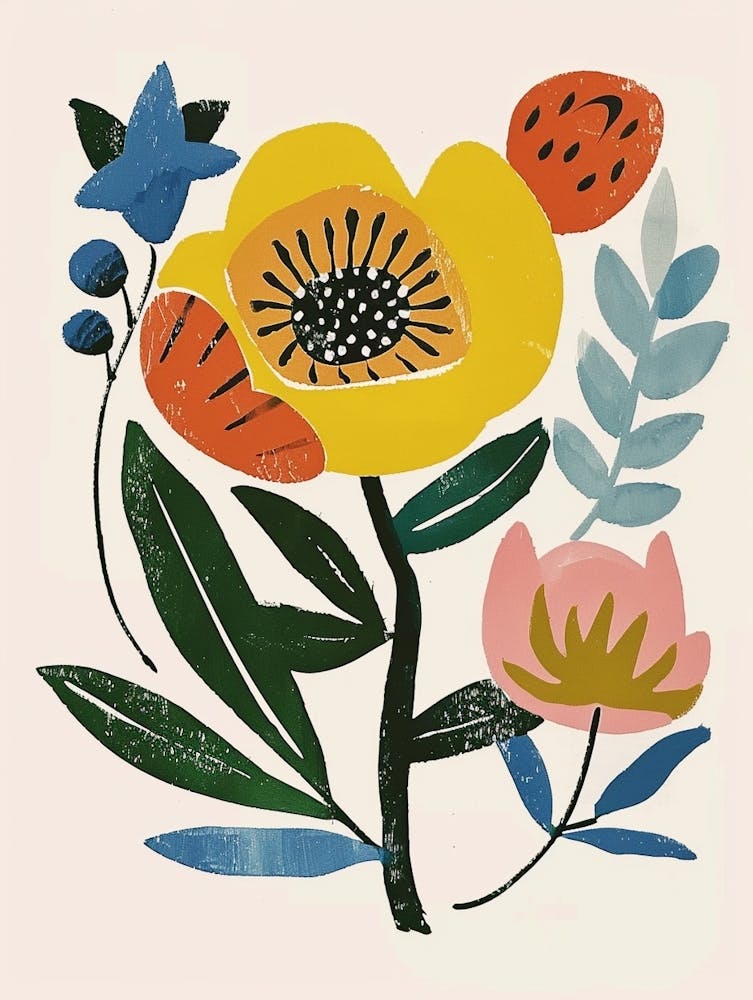 Painted Florals Peony 4