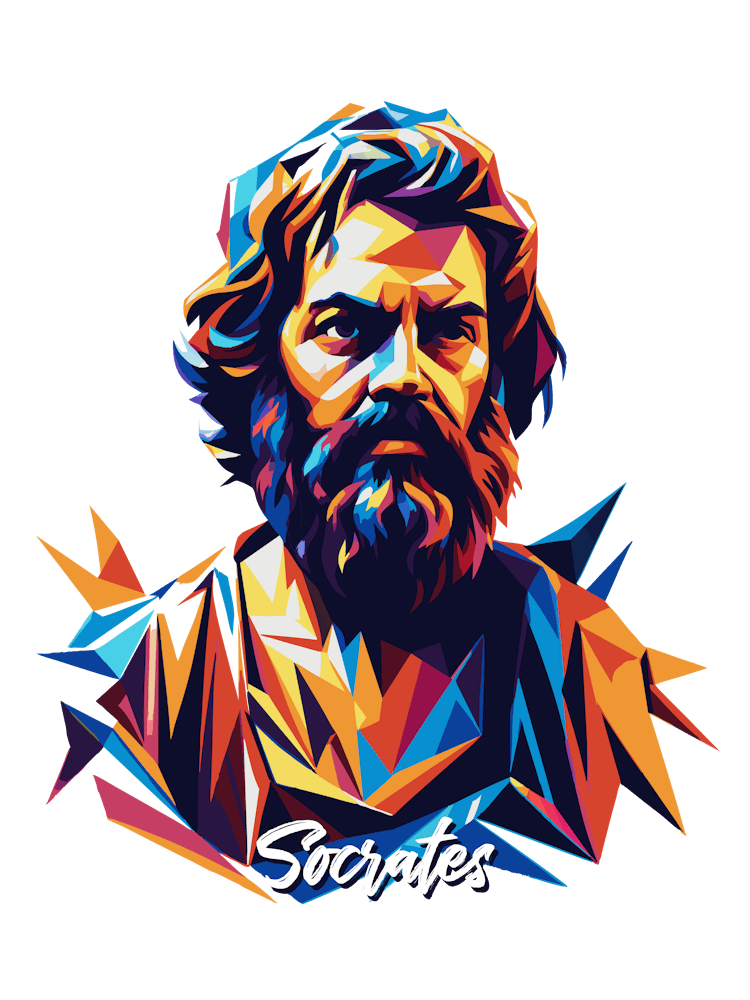 Socrates 03 Portrait WPAP Pop Art