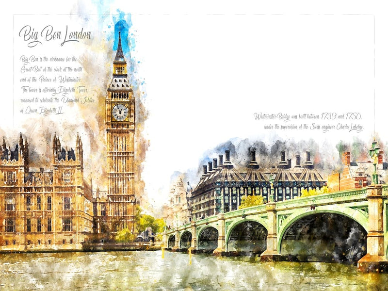 Big Ben, London, Watercolor