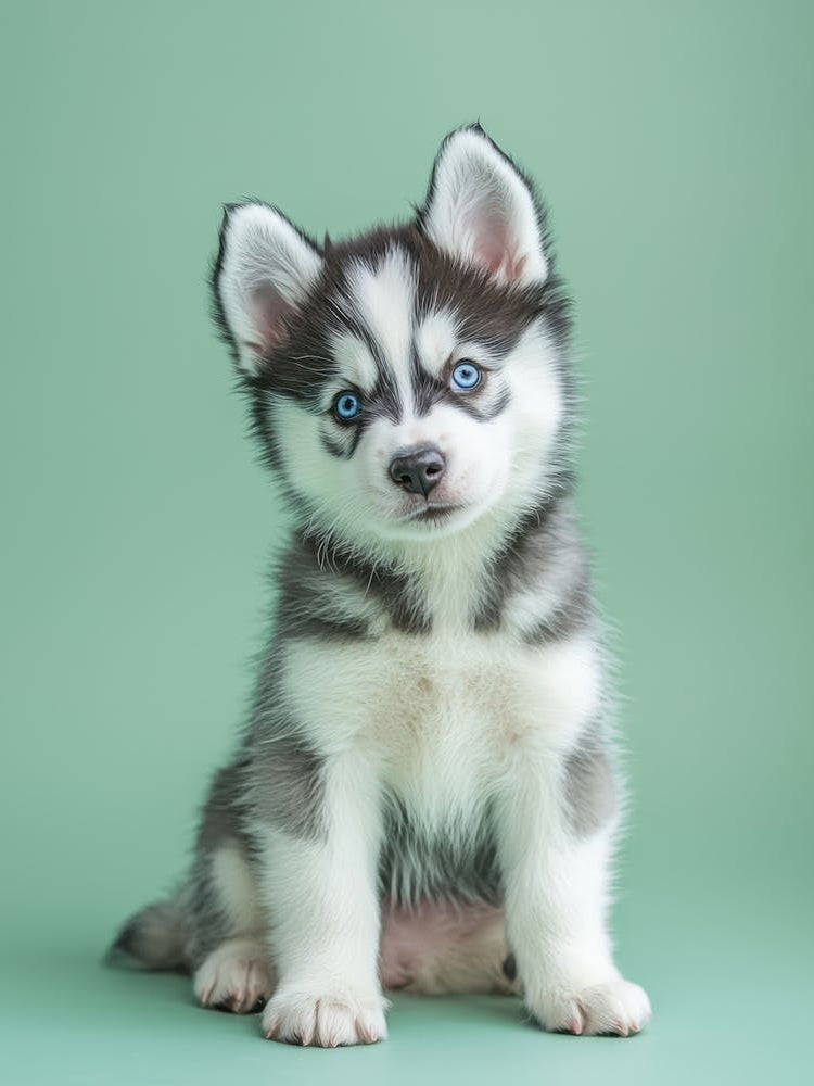 Siberian Husky Puppy. Generated with AI. 1