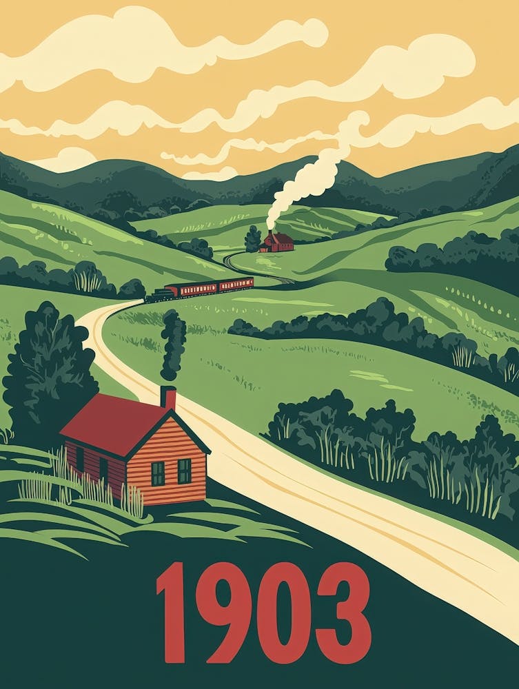 Aihrgdesign A Retro Poster Of A Peaceful 1903 Countryside Fea 260a2336 Bd18 4be9 B0d2 858aeafdfef6 2