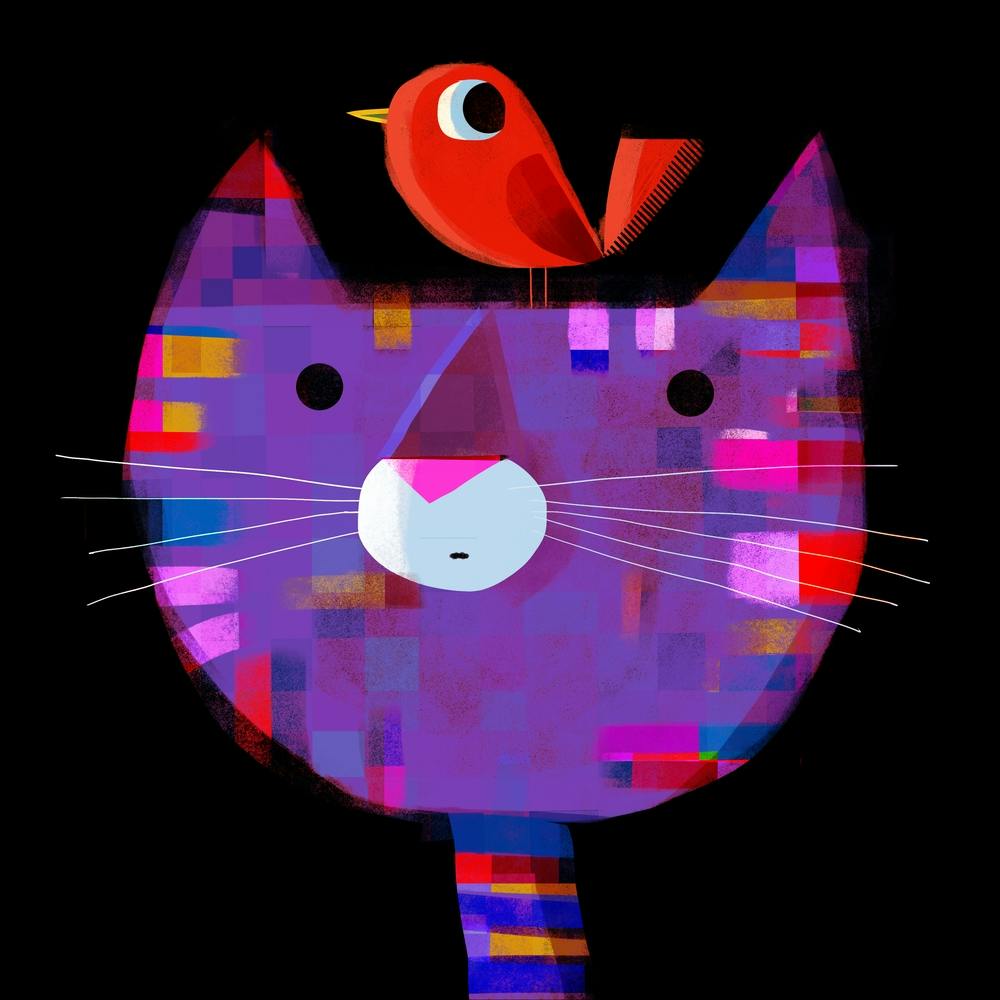 Cat With Pesky Bird