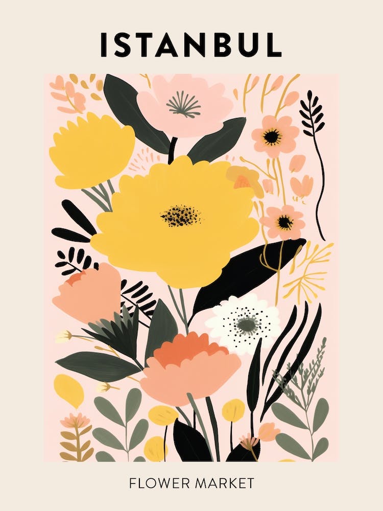 Flower Market Poster Istanbul Turkey 2