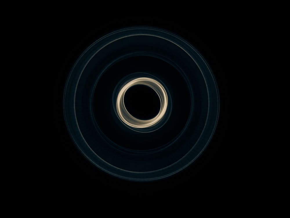 Glowing abstract curved blue and yellow lines 10