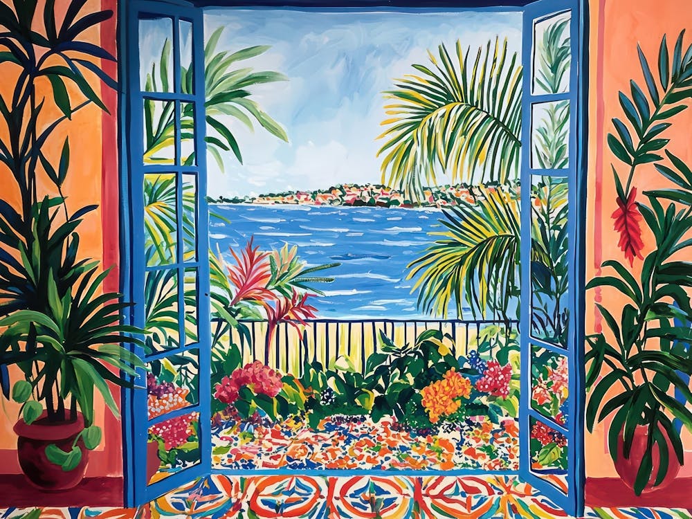 Open Window Matisse Beach