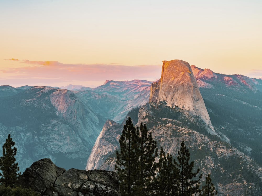 Half Dome Sunset California