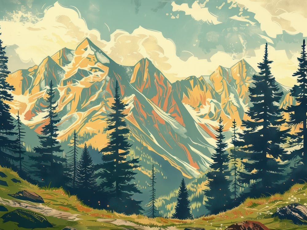 Landscape Retro Illustration 5