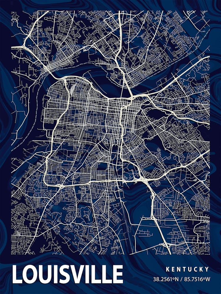 Louisville Crocus Marble Map