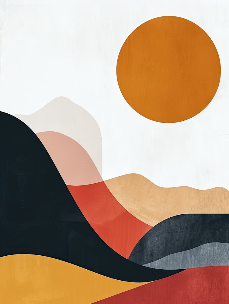 Paysage Boho Abstrait