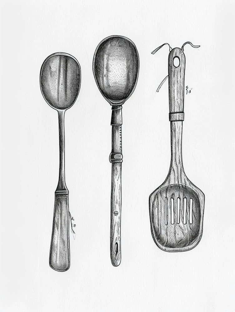 Vintage Kitchen Utensils Illustration 4