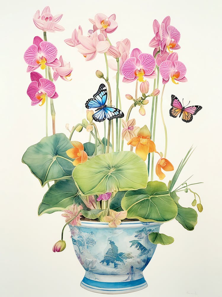 Orchids And Butterflies 2
