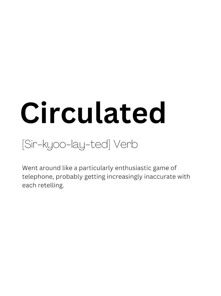 Circulated Definition Meaning
