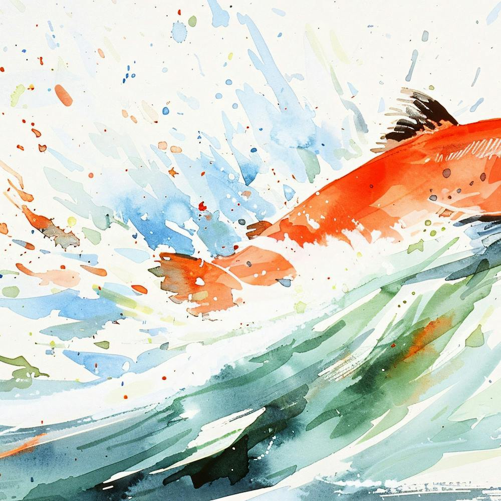 Salmon Painting