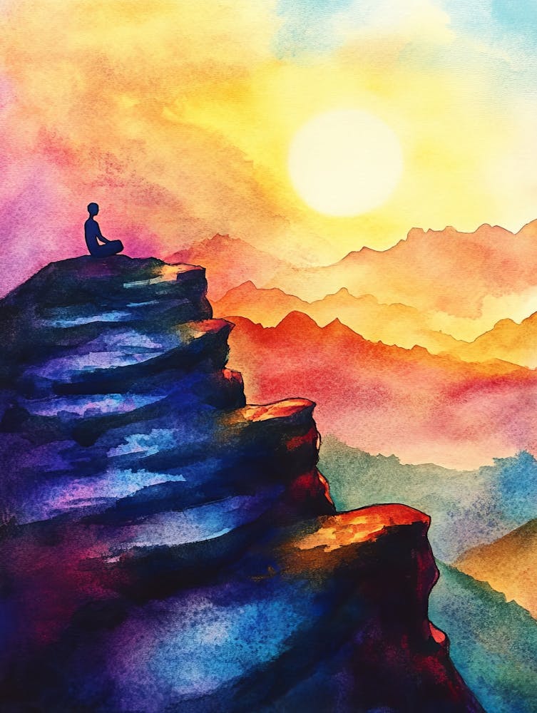 Mind Spiritual Human Meditation On Mountain